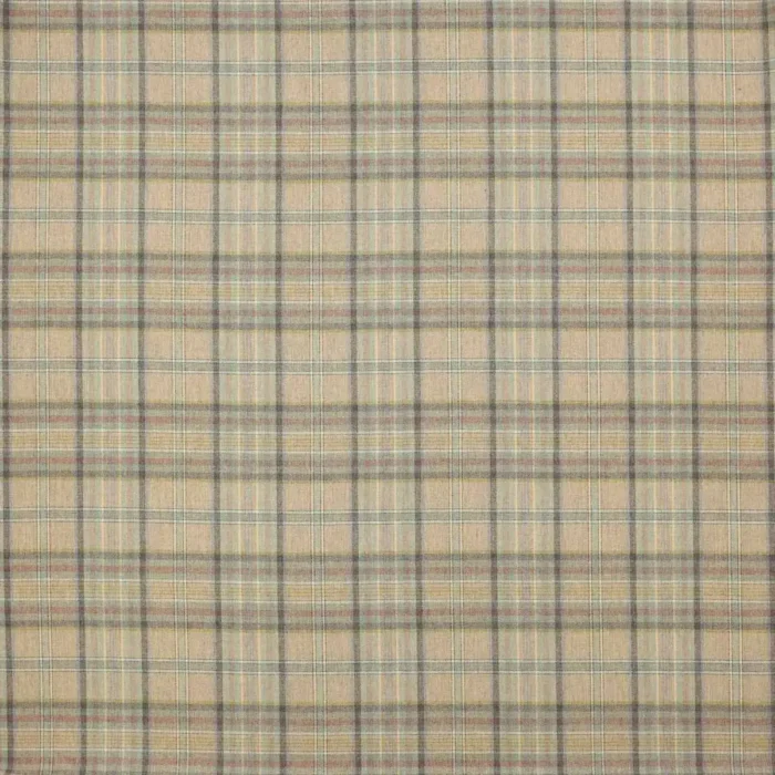 Hutton Plaid Fabric - Sand swatch