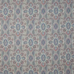 blue botanical linen fabric from Colefax & Fowler