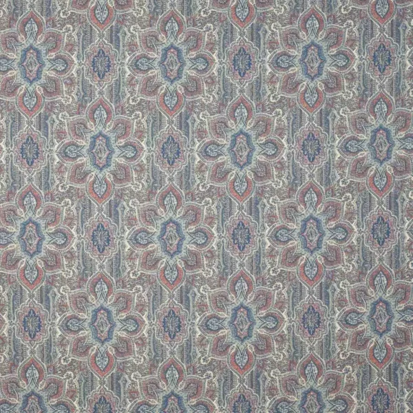 blue botanical linen fabric from Colefax & Fowler
