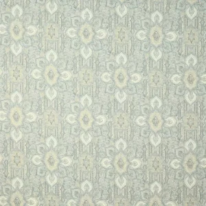 blue botanical linen fabric from Colefax & Fowler