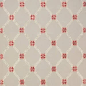 black-grey botanical embroideried fabric from Colefax & Fowler
