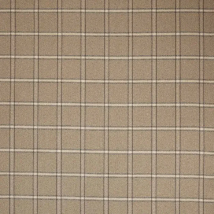 Fen Plaid Fabric - Beige swatch