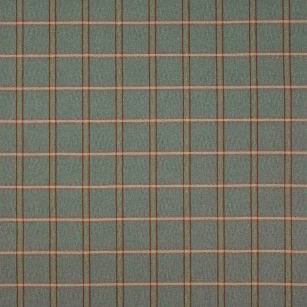 Fen Plaid Fabric - Sage by green checked woolen fabric from Colefax & Fowler