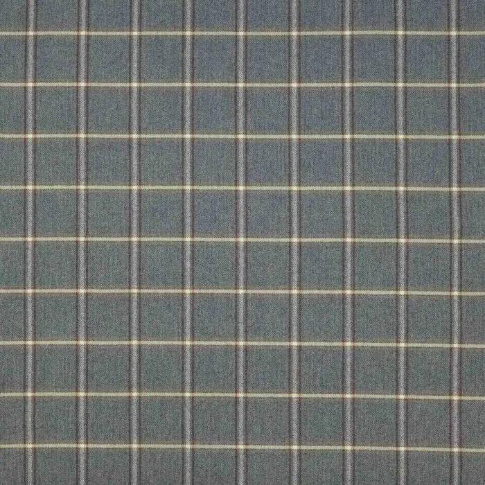 Fen Plaid Fabric - Blue swatch