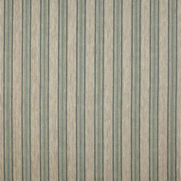 Kennet Stripe Fabric - Teal by blue striped woven fabric from Colefax & Fowler