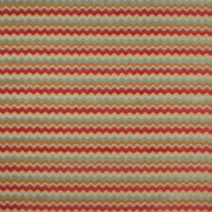 Erin Fabric - Tomato / Green swatch