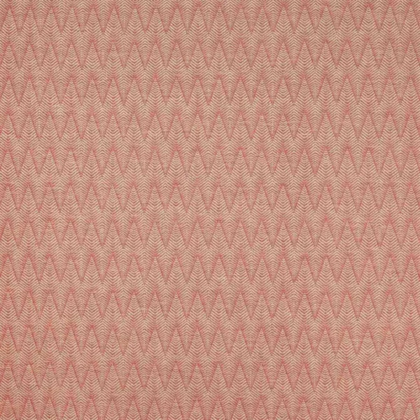 Brett Fabric - Red by red geometric woven fabric from Colefax & Fowler