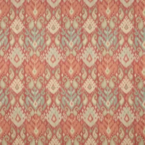red misc printed fabric from Colefax & Fowler