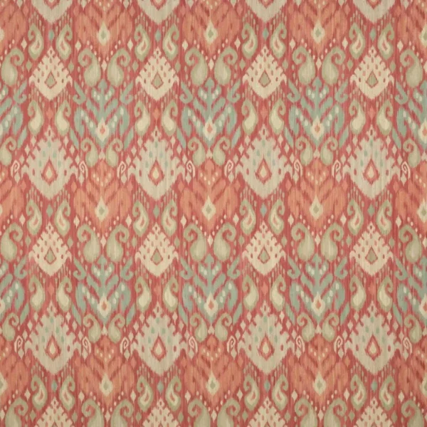 red misc printed fabric from Colefax & Fowler