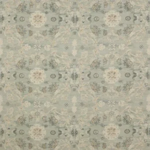 blue geometric printed fabric from Colefax & Fowler