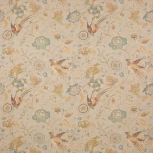 blue animal linen fabric from Colefax & Fowler
