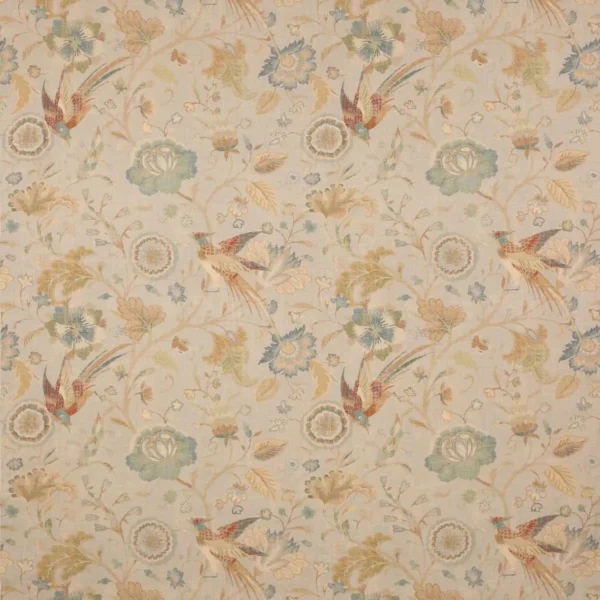 blue animal linen fabric from Colefax & Fowler