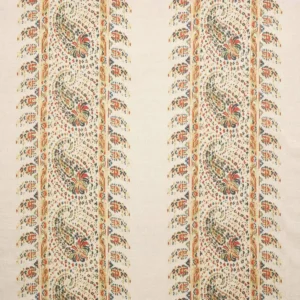 multicolour striped linen fabric from Colefax & Fowler