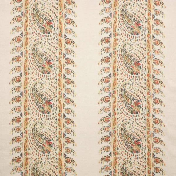multicolour striped linen fabric from Colefax & Fowler