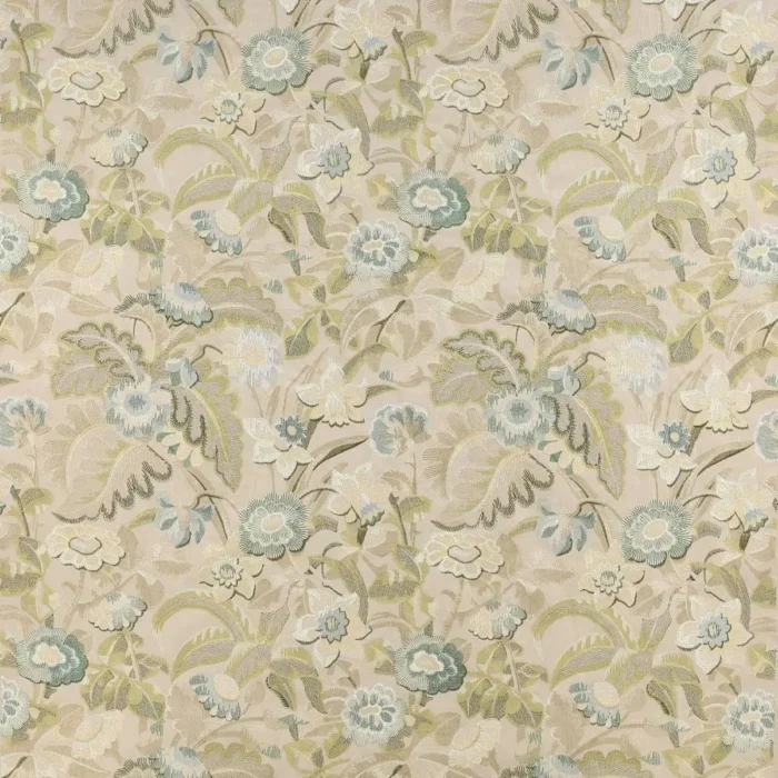Tapestry Flowers Fabric - Celadon swatch