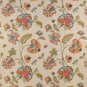 multicolour animal embroideried fabric from Colefax & Fowler