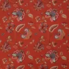 red animal embroideried fabric from Colefax & Fowler