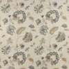 blue animal embroideried fabric from Colefax & Fowler