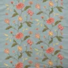 blue animal embroideried fabric from Colefax & Fowler
