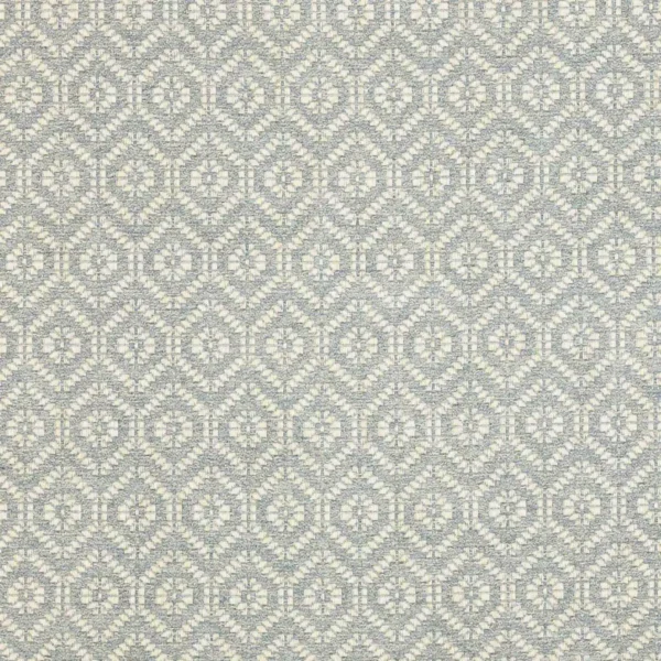 Arran Fabric - Old Blue by blue geometric woven fabric from Colefax & Fowler