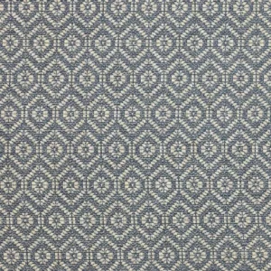 blue geometric woven fabric from Colefax & Fowler