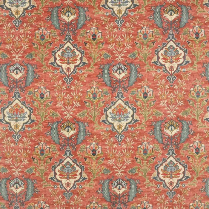 Floriana Velvet Fabric - Red swatch