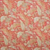red botanical linen fabric from Colefax & Fowler