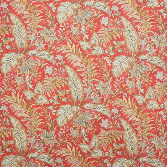 Paisley Leaf Fabric - Red swatch