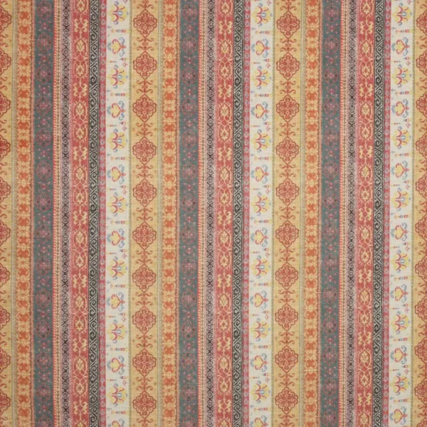 Kempsey Fabric - Multi by multicolour striped woven fabric from Colefax & Fowler