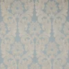 blue botanical embroideried fabric from Colefax & Fowler