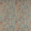 blue botanical embroideried fabric from Colefax & Fowler