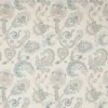 blue botanical embroideried fabric from Colefax & Fowler