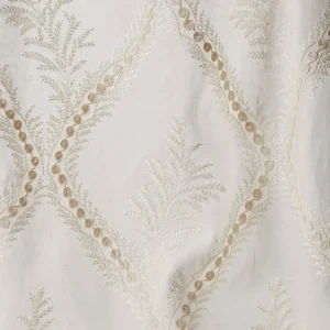white botanical voile-sheer fabric from Colefax & Fowler