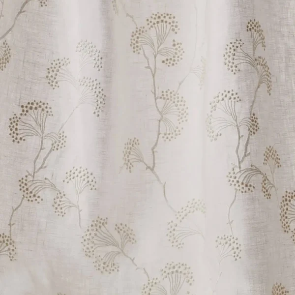 Ashbury Voile Fabric - Ivory by white botanical voile-sheer fabric from Colefax & Fowler