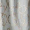 blue botanical voile-sheer fabric from Colefax & Fowler