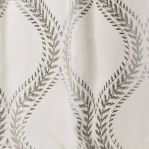 black-grey botanical voile-sheer fabric from Colefax & Fowler