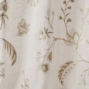 white botanical voile-sheer fabric from Colefax & Fowler