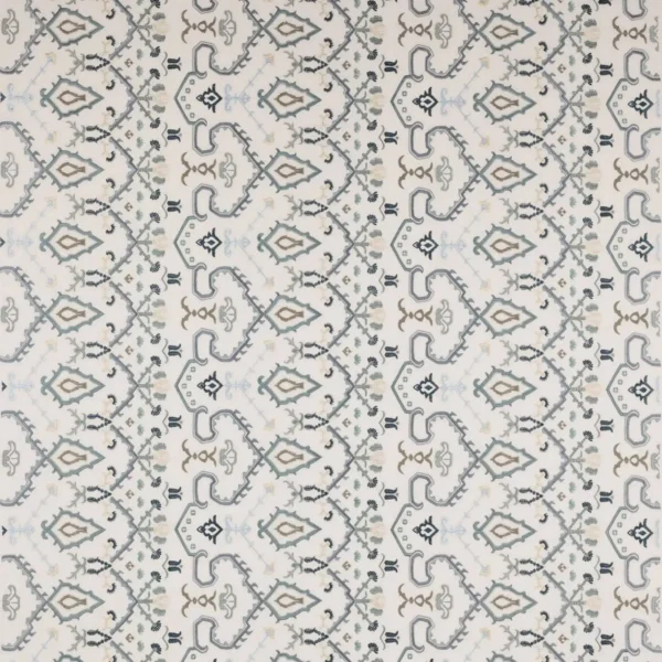 Sintra Fabric - Blue by blue traditional embroideried fabric from Colefax & Fowler