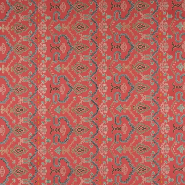 multicolour traditional embroideried fabric from Colefax & Fowler