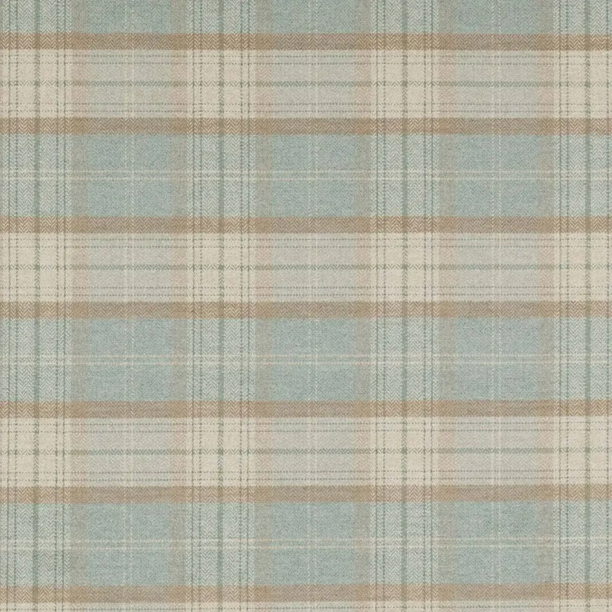 Carrick Plaid Fabric - Old Blue by blue checked woven fabric from Colefax & Fowler