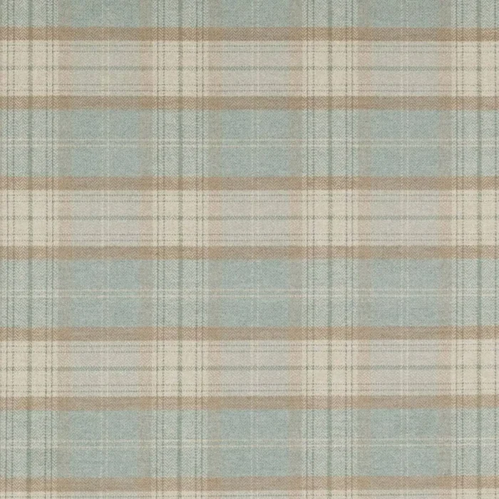 Carrick Plaid Fabric - Old Blue swatch