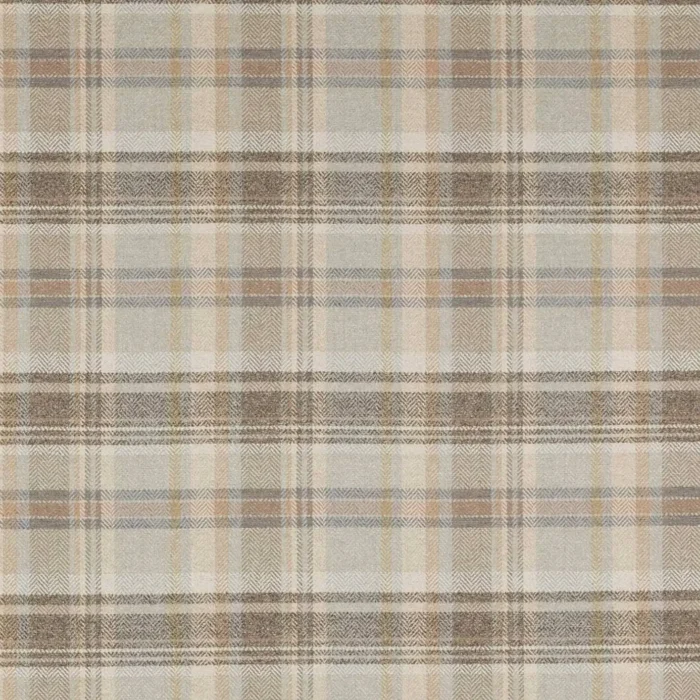 Magnus Plaid Fabric - Beige swatch