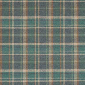 blue checked woven fabric from Colefax & Fowler