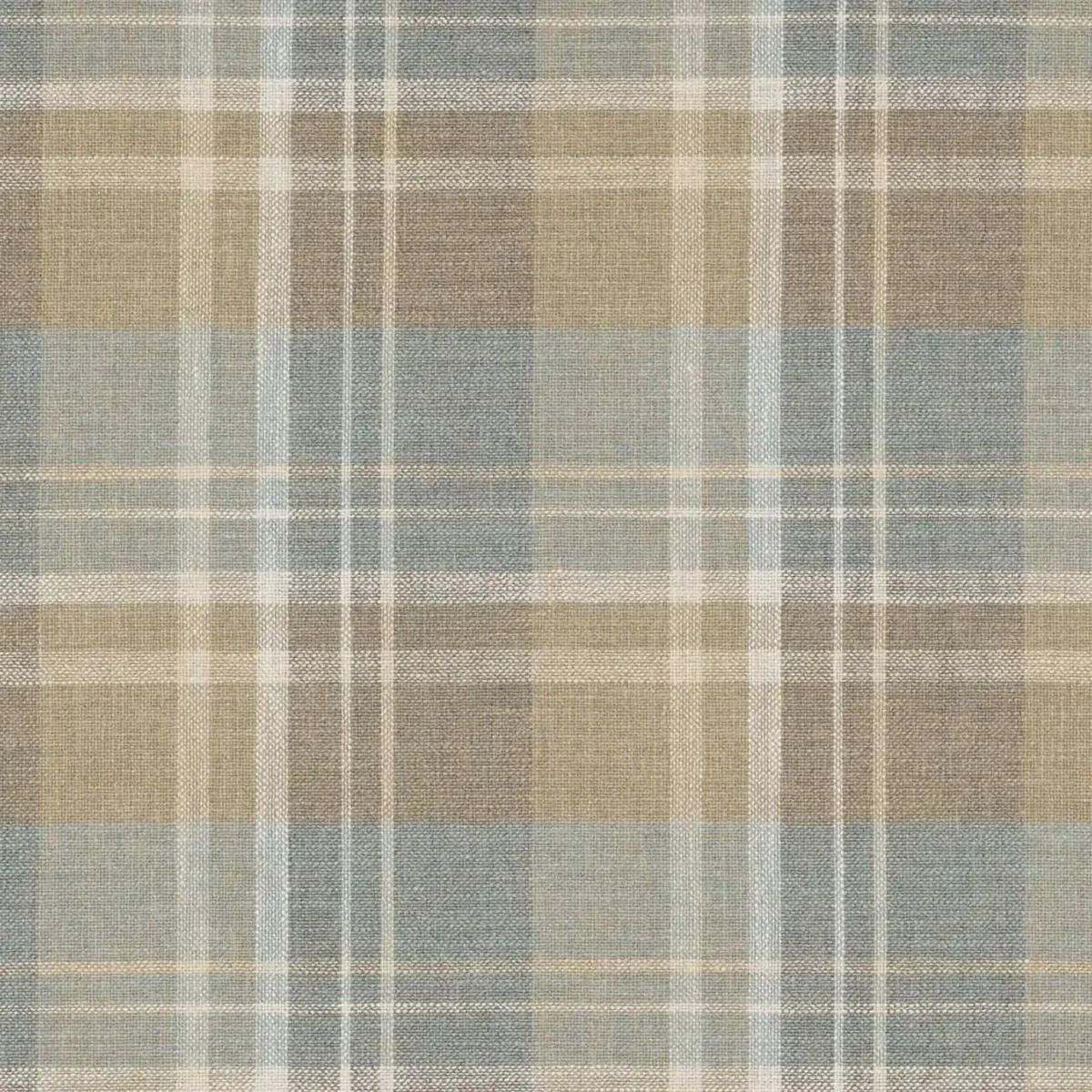 Donovan Plaid Fabric - Old Blue by blue checked woven fabric from Colefax & Fowler