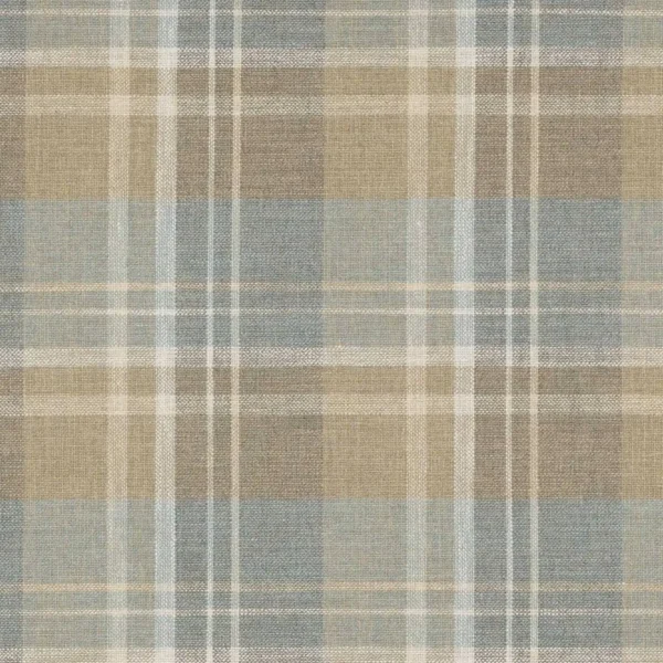 Donovan Plaid Fabric - Old Blue by blue checked woven fabric from Colefax & Fowler