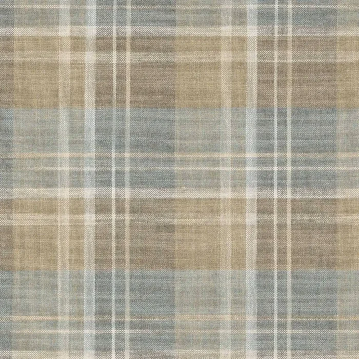 Donovan Plaid Fabric - Old Blue swatch