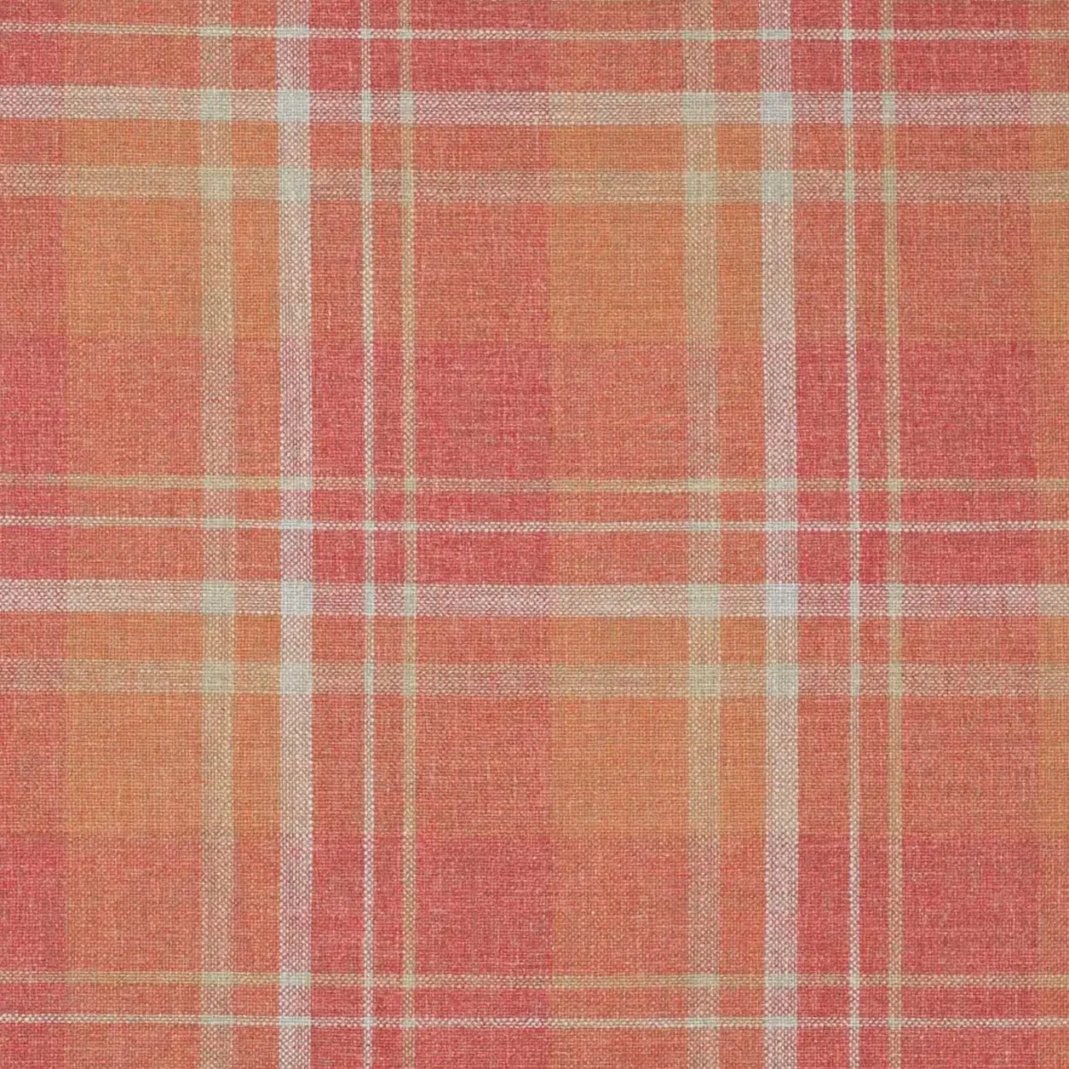 Donovan Plaid Fabric - Red by multicolour checked woven fabric from Colefax & Fowler