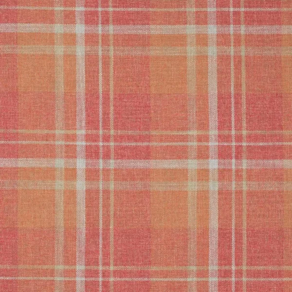 Donovan Plaid Fabric - Red by multicolour checked woven fabric from Colefax & Fowler