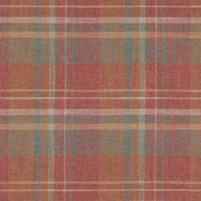 Donovan Plaid Fabric - Red / Forest swatch