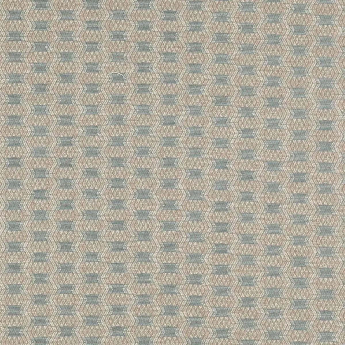 Casey Fabric - Old Blue by blue geometric jacquard fabric from Colefax & Fowler